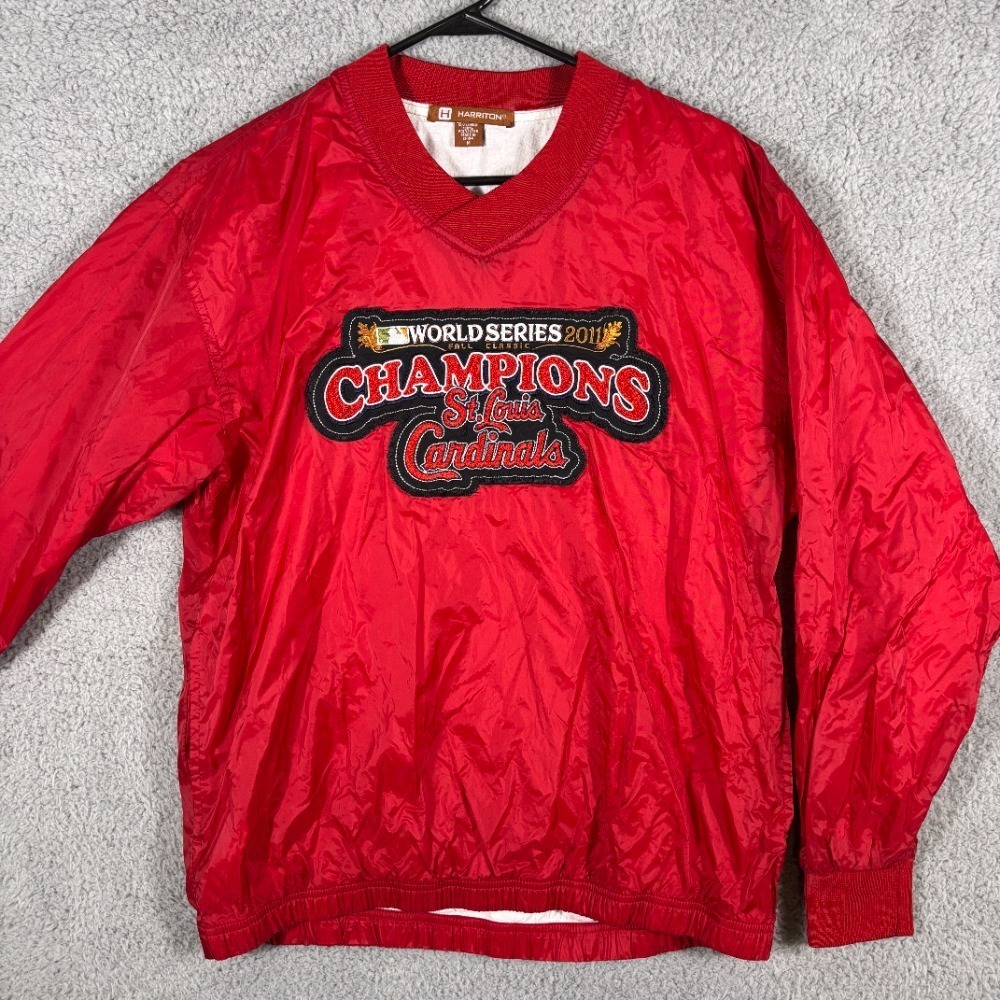 Cardinals‎ Harriton Pullover Windbreaker World Series 2011 Champions Red M